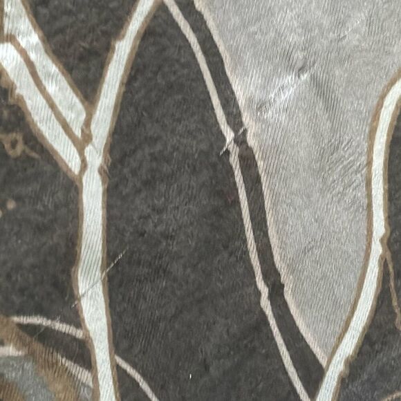 Extra Large neutral semi-sheer paisley & medallion print gray, brown, beige - Picture 9 of 9